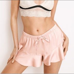 Victoria’s Secret light pink ruffle shorts size XS